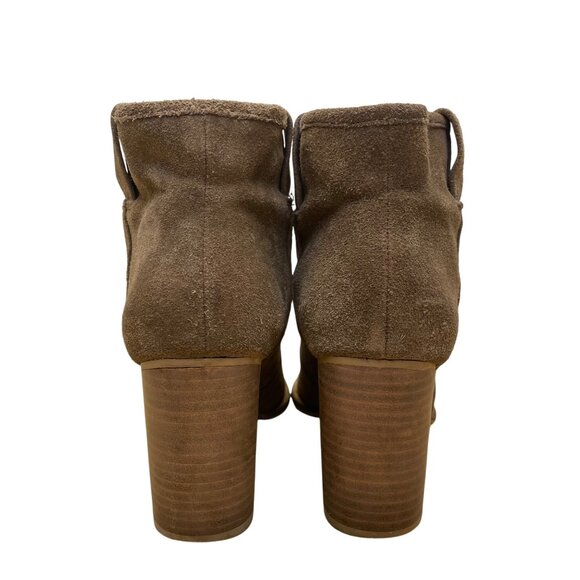 Splendid Women’s Brown Suede With Stacked Heel Western Ankle Boots Size 6.5-7 - Picture 5 of 10